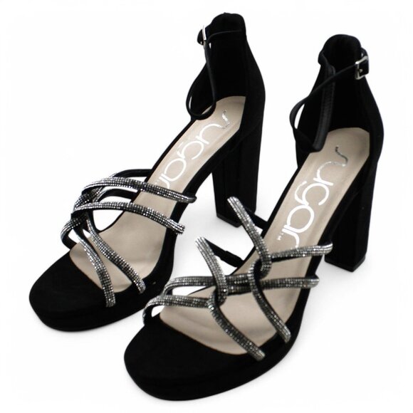 Sugar Women's Petal Dress Sandals - Black Shimmer - Picture 4 of 8
